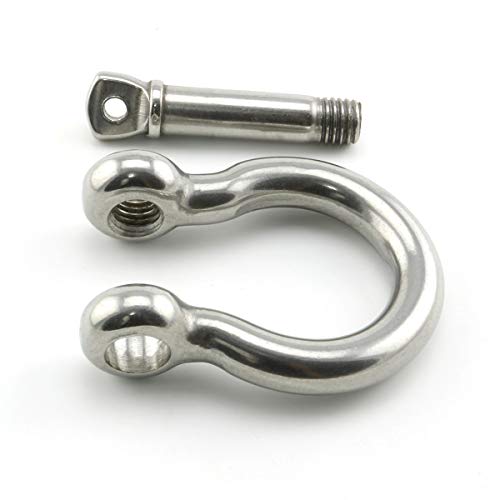 Heyous SPDHOOK-M12-1 1/2 Inch 12Mm Screw Pin Anchor Shackle Stainless Steel Heavy Duty Bow Shape Load Clamp thumb #3