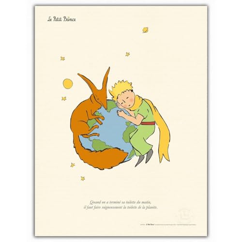 Poster Le Petit Prince et le Renard pour chambre enfant 60x80