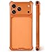 OATSBASF for iPhone 17 Pro Bumper Case, Metal Aluminum Frameless Slim, No Back Design Compatible with MagSafe, Shockproof Phone Case 6.3 inch, Orange