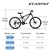 Ecarpat 24 26 Dual Full Suspension Mountain Bike，21-Speed Dual Disc Brakes Carbon Steel Mens Women Mountain Bike, Sport Cycling MTB Bicycle for Adult