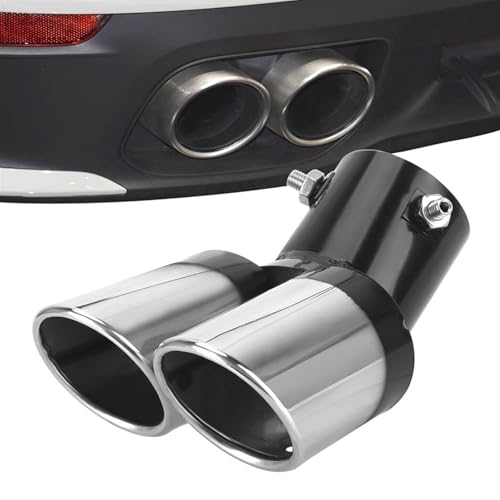 Interface de queue de tuyau d'échappement voiture : garniture chromée universelle - 5