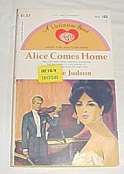 Paperback Alice Comes Home by Jeanne Judson (Valentine Romance) 1970 Book