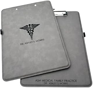 Custom Logo Clipboard Laser Engraved Clip Board (Grey)