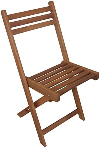 Zen Garden Eucalyptus Foldable Chair, Set of 2, Teak Wood Finish