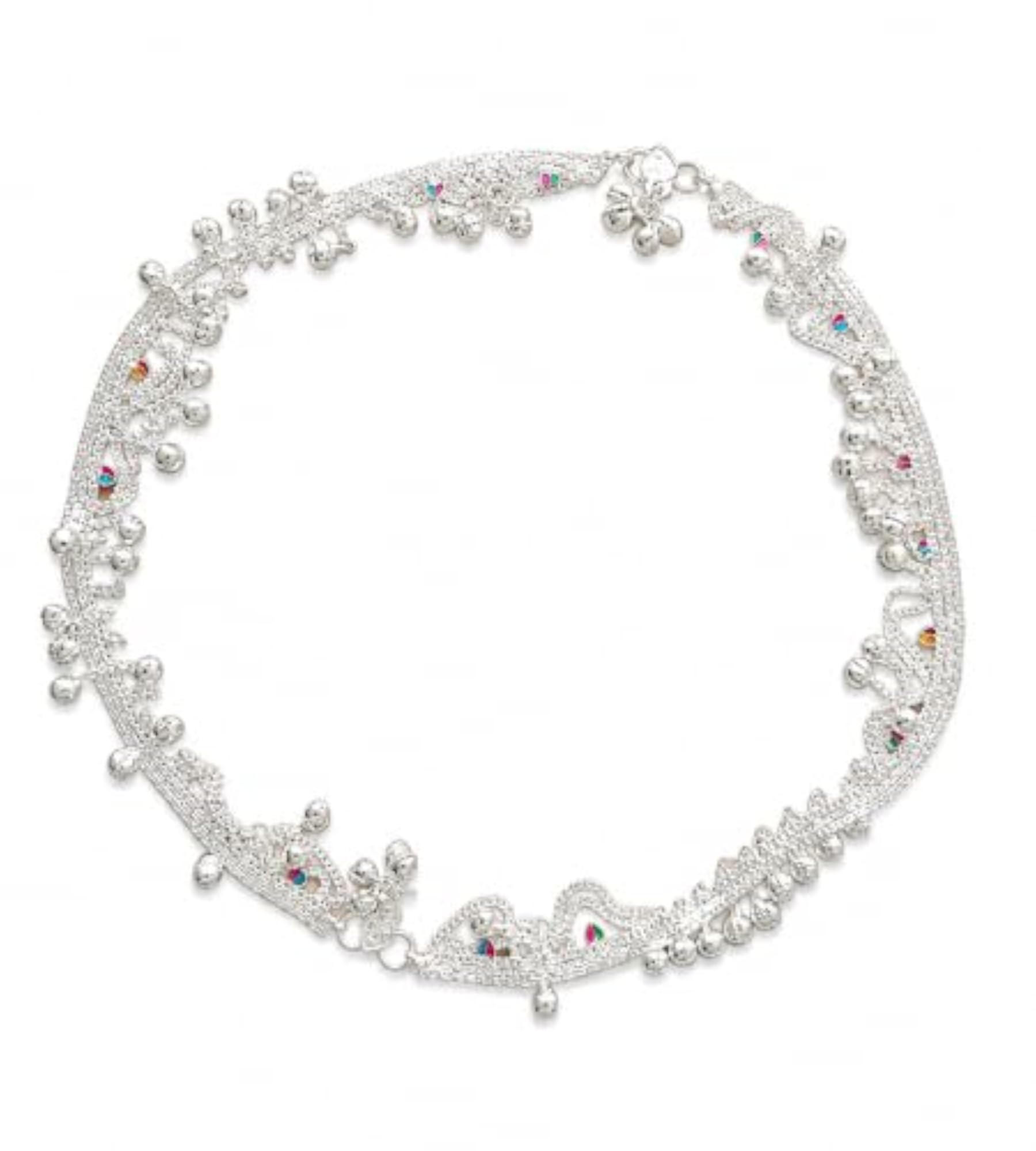 Silver-Look Ghungroo Anklet Payal