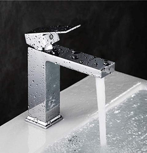 バスルームシンク蛇口 温水と冷水の混合水栓 ポリッシュクローム