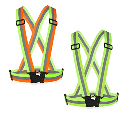 Ksadna Reflective Running Vest,Night Walking Safety Gear,Reflective Vest,Comfortable and Portable,Reflective Belt Adjustable,High Visibility, Reusable,Suitable for Night Travel,Night Run,Dog Walking