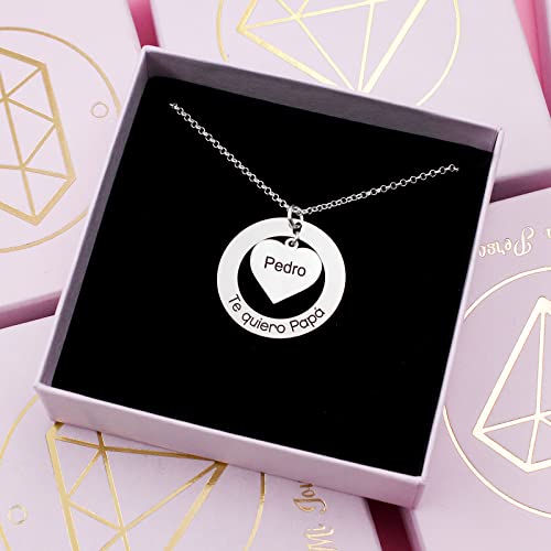 Variante de Mi Joya Personalizada collar personalizado corazón plata