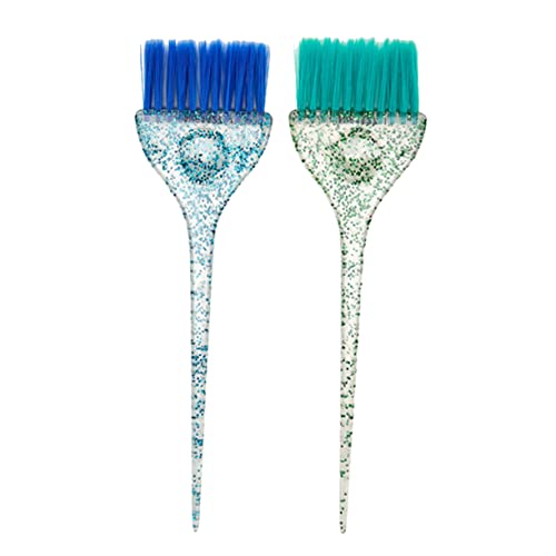 Baluue Hair Dye Applicator Brush Set 2 Pack Easy Clean Flexible Stiff Bristles Ideal for Salon Diy Hair Coloring