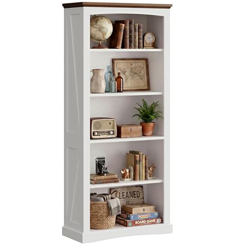 IRONCK 5-Tier Farmhouse Bookcase