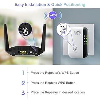 WiFi Extender, WiFi Extenders Signal Booster for Home Up to 5000 sq.ft and 50 Devices, WiFi Range Extender, Wireless Repeater, Long Range Amplifier with Ethernet Port, 1-Tap Setup, Alexa Compatible