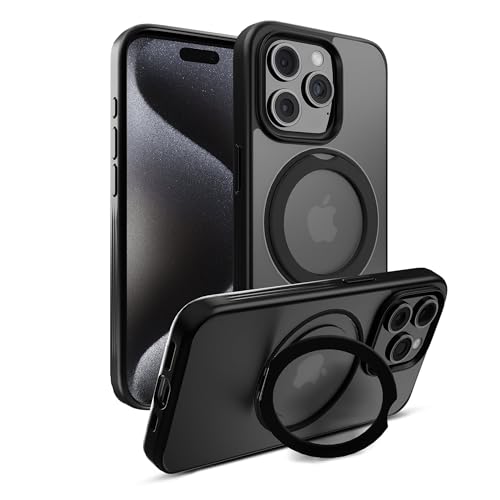 Image of DailyObjects Polycarbonate Case for iPhone 13 Pro Compatible with Mag-Safe Wireless Charging,Halo 2.0 with Rotatable Stand Slim Shockproof Back Cover