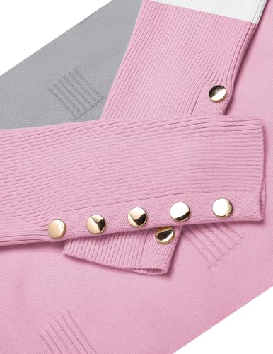 Zeagoo Womens Lightweight Sweaters Shirts Long Sleeve V Neck Ribbed Knit Fall Sweater Casual Shirt Button Dressy Vacation Outfit