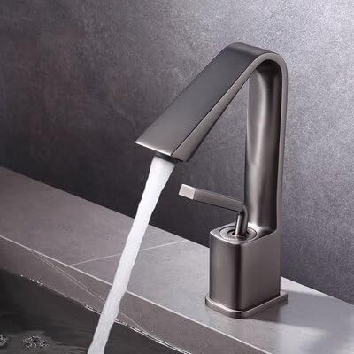 Robinet mitigeur de salle de bain gris chaud et froid