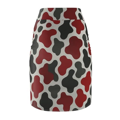 Women's Pencil Skirt – Froggy Skin Camo in Red, Green & Desert Tan | Travel, Vacation & Dinner Style2