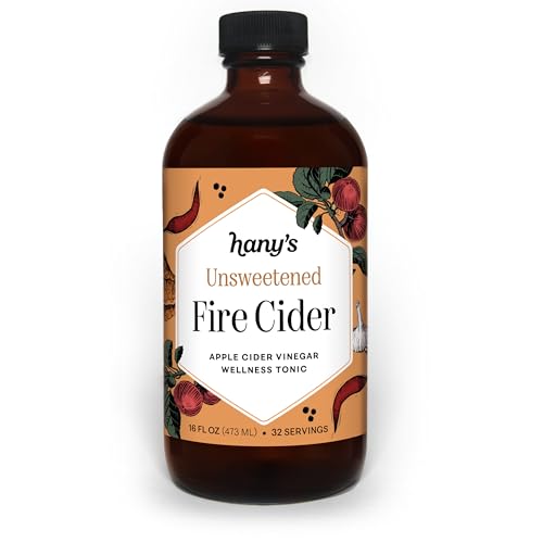 Hany's Harvest Unsweetened Fire Cider – 16 fl oz Glass Bottle | All-Natural, Small-Batch, Handcrafted, Non-GMO, Gluten-Free