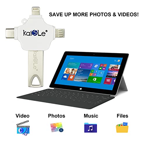 Kaisle 128Gb Photo Stick External Usb Flash Memory Storage Thumb Drives For Photo And Video Backup For Apple, Android And Windows Devices #TOP3