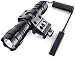 CISNO CREE Green LED 300LM Hog Hunting Tactical Flashlight Torch With 1'' Scope Mount+Pressure Switch