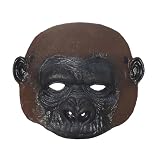 Hosfairy 1Pcs Realistic Monkey Mask Funny Gorilla Mask Costume Dress Accessories for Easter Halloween Christmas Party Masquerade Show Cosplay