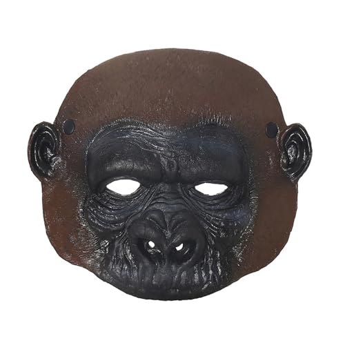 Hosfairy 1Pcs Realistic Monkey Mask Funny Gorilla Mask Costume Dress Accessories for Easter Halloween Christmas Party Masquerade Show Cosplay