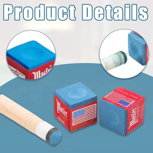 DAAIZIII 8 Stück Billard Kreide,Billard Zubehör,Für Amateure Und Profis(Blau)