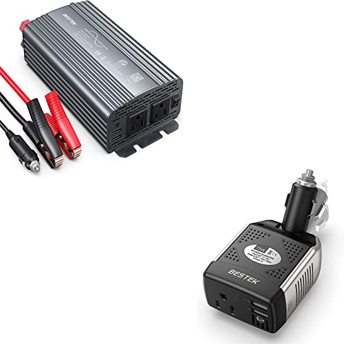 BESTEK 1000W Pure Sine Wave Power Inverter DC 12V to 110V AC Car ...