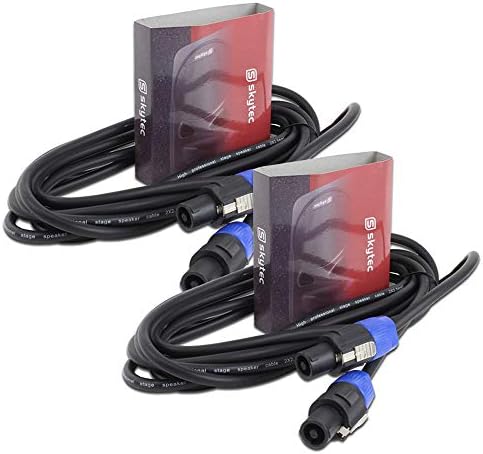 2x Skytec 5m Low Noise 2 pin NL2 - NL2 Speaker Cables