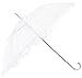 Firefly Imports White Lace Parasol Umbrella for Bride, 34-Inch