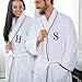 Superior Cotton Unisex Bathrobe, Soft And Absorbent Robe For Men And Women, Bathroom Accessories, Long, Plush, Fluffy Robes For Bath, Shower, Spa, Resort, Hotel Quality, Home Essentials, Medium, D