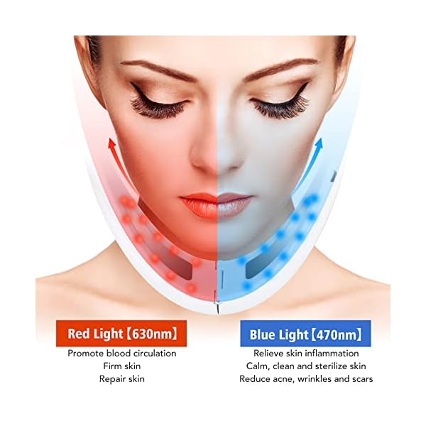 Elektrisches Elektrisches V-Gesicht Shapin Massagegerät Face Slimming-Gerät Doppelkinn-Druckminderer EMS Mikrostrom Photon Face Lifting Machine – Bild 4