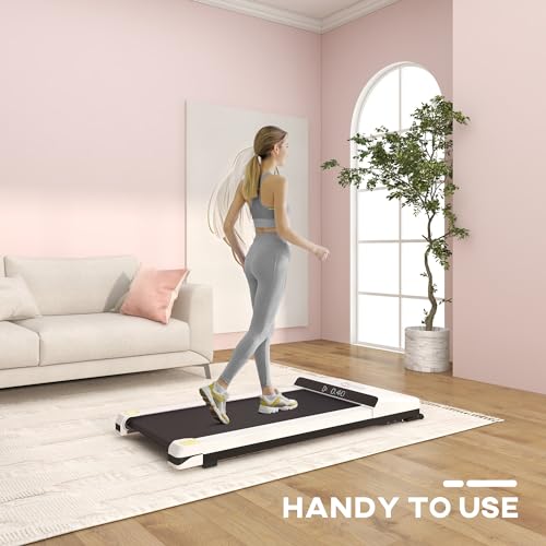 Image of Under Desk Walking Pad Treadmill, Portable Foldable Mini Treadmill for Home with Remote Control, LED Display, 264 lbs Capacity, Compact Small Treadmills for Small Spaces