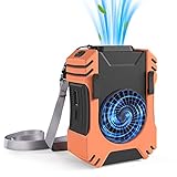 Portable Waist Fan, 5000 mAh Battery Personal Necklace Fan, 8000 RPM Strong Airflow, 3 in 1 USB...