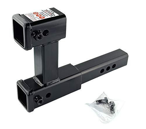 Toptow 64131 Dual Hitch Extension, 2 Inch Towing Receivers, Extends Adjustable Length, 4,000Lbs #TOP3