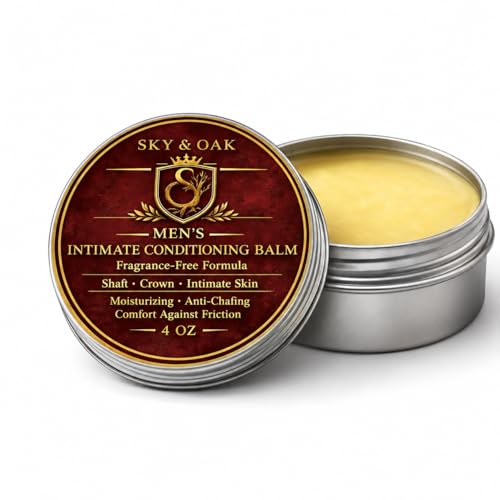 Men’s Intimate Conditioning Balm for Daily Grooming – Fragrance-Free Comfort for Groin &amp; Sensitive Skin - Safe for Shaft, Head and Balls