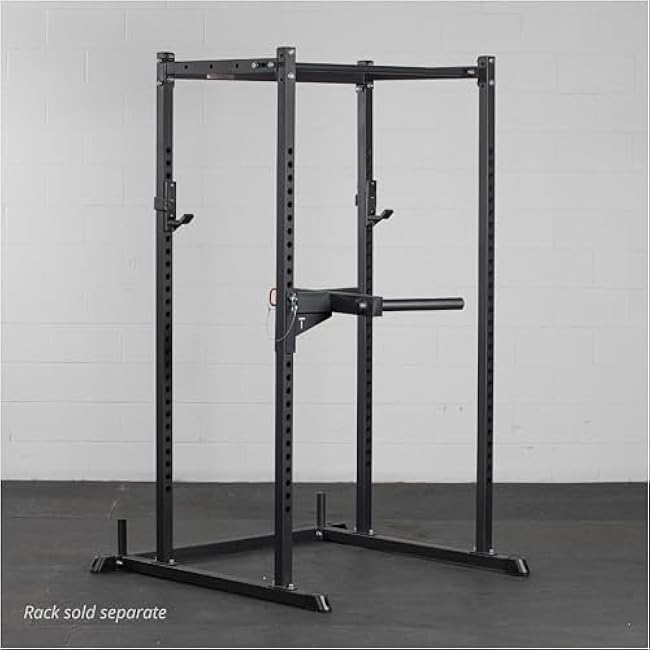 Titan Fitness T-2 Series Y-Dip Bar, Rack Mounted Dip Attachment, 550 LB Capacity, Fits 2 x 2 Tubular Steel