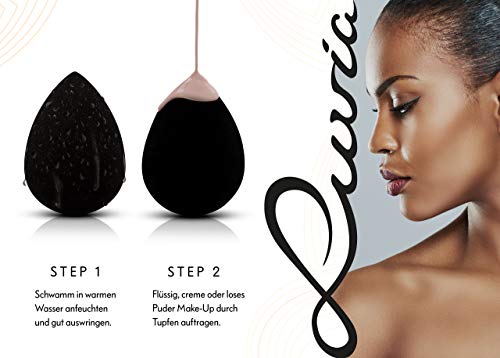 Luvia Blender Sponge Set, Super Soft For Precise And Large-scale Blending Of Beauty Cosmetics, black, 3 count (Pack of 1) - Image 3