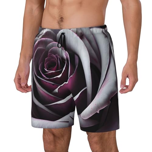 Gothic Rose Flower Print Men Stylish Functionality Swim Trunks Breathable Beach Shorts Surfing Gym Fishing2