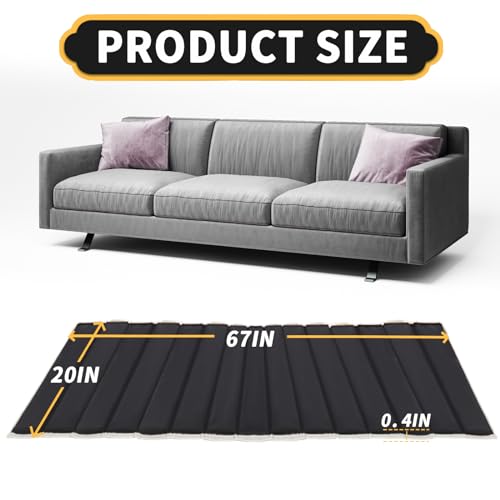 SDLDEER Couch Cushion Support, 20\" x 67\" Heavy Duty Couch Supports for Sagging Cushions, Solid Wood Sofa Cushion Support Ideal Solution to Protect Sagging Couch Support Cushion (Black)