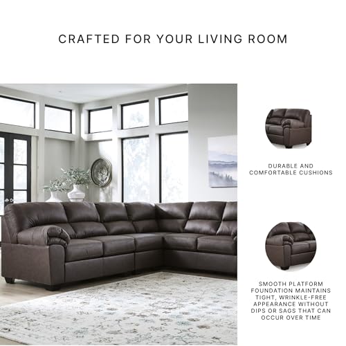 Image of Signature Design by Ashley Whitlock 3-Piece Faux Leather Sectional Couch