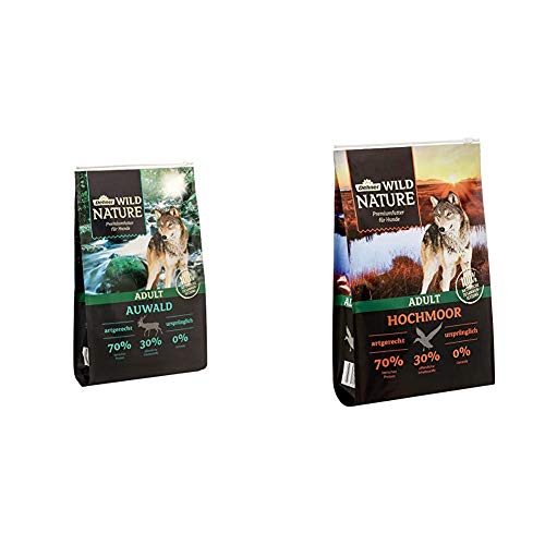 Dehner Wild Nature Hundetrockenfutter Adult, Auwald, 4 kg & Wild Nature Hundetrockenfutter Adult, Hochmoor, 4 kg