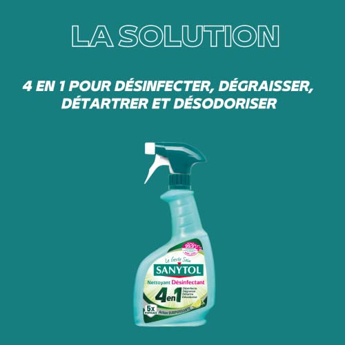 Nettoyant Ménager Désinfectant usages 4en1 Sanytol Le Spray De 500ml - vue 5