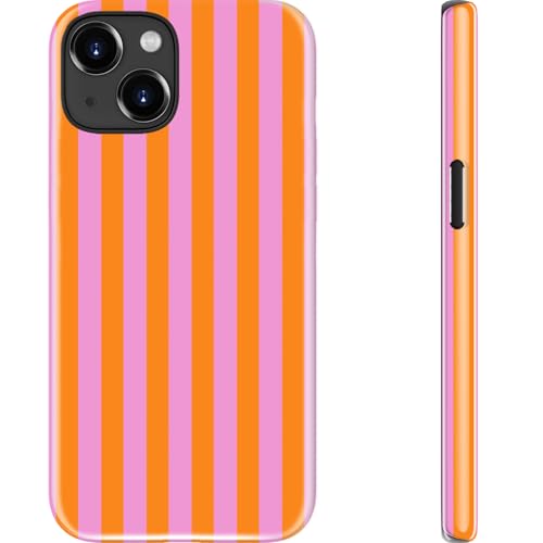 Coque iPhone 15 Plus DEENAKIN rigide et silicone à rayures