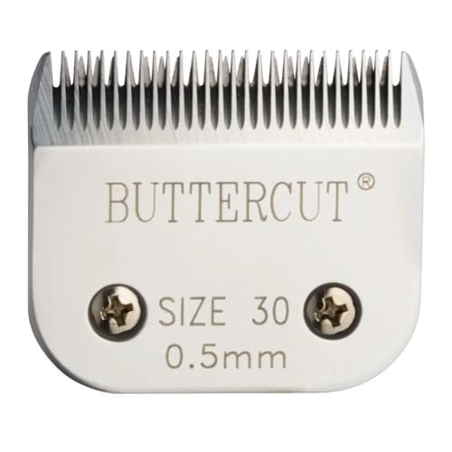 Geib Buttercut Detachable Replacement Dog Clipper Blade - Size-30 Stainless Steel Long-Lasting Sharp Edges 1/50-Inch Length Compatible with Andis A5 Oster A5 Wahl KM10 Size-30 Dog Grooming Blade