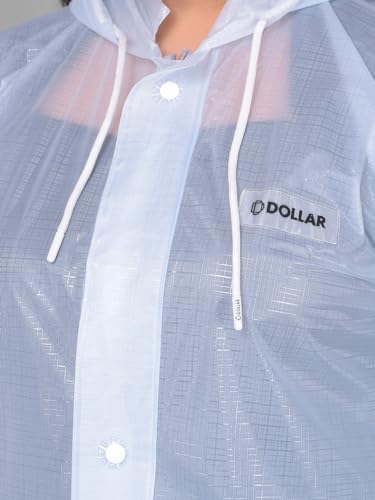 Image of Dollar Rainguard Women's PVC Full Sleeve Solid Raincoat with Adjustable Hood and Pocket