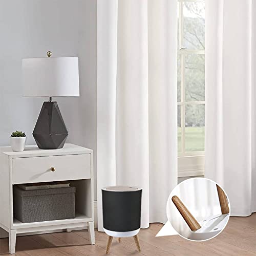 Image of Small Trash Can with Lid for Bathroom Kitchen Office Diaper elegant black old chalkboard texture distressed grunge borders soft Bedroom Garbage Trash Bin Dog Proof Waste Basket Cute Decorative