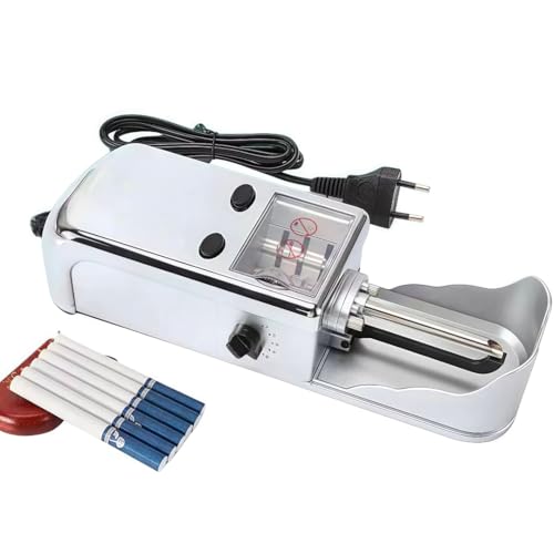 全自動タバコ巻き機 電動 可調節松緊機能付き プラグインタイプ フルセット 家庭用 ユニバーサルタイプ (シルバー)