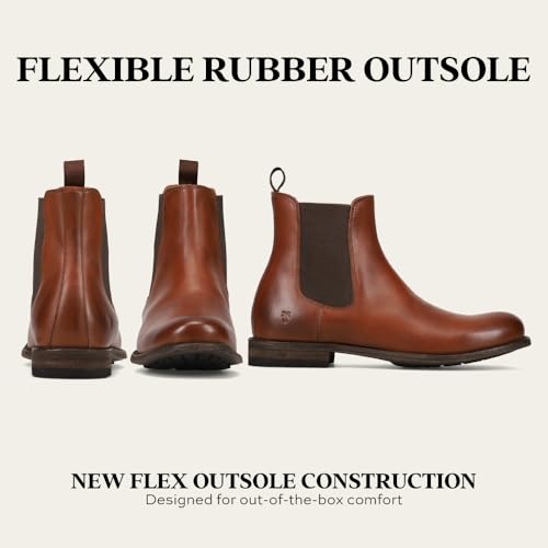 Image of Frye Tyler Chelsea Boots for Men Designed with Flexible Blake Construction and Elasticated Side Panels, Comfort Footbed and Full Leather Lining - 6 inch Shaft Height