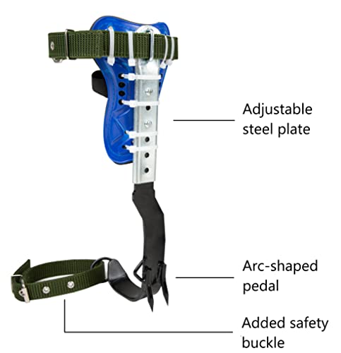 Medduw (Upgraded 2 Pack Tree Climbing Gears, Adjustable Tree Climbing Spikes with Harness Belt and Non-Slip Pedal, 304 Stainless Steel Tree Climbing Tool for Picking Fruit, Outdoor Sport - Thumbnail 3
