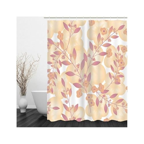 Rideau de douche rose marron de qualité supérieure en polyester