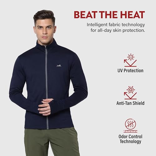 Image of TVS Sunscreen Jacket for Men | UPF 50+ UV Protection | Lightweight & Breathable Jacket with Odor Control Technology | Anti-Tan Shield Formula